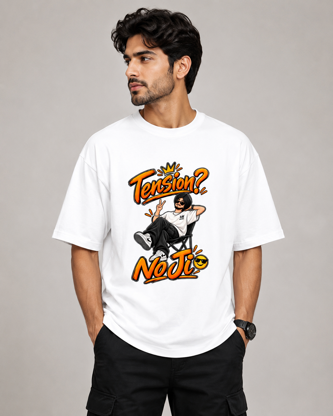 Unisex Oversized Standard T-Shirt - Tension? No Ji