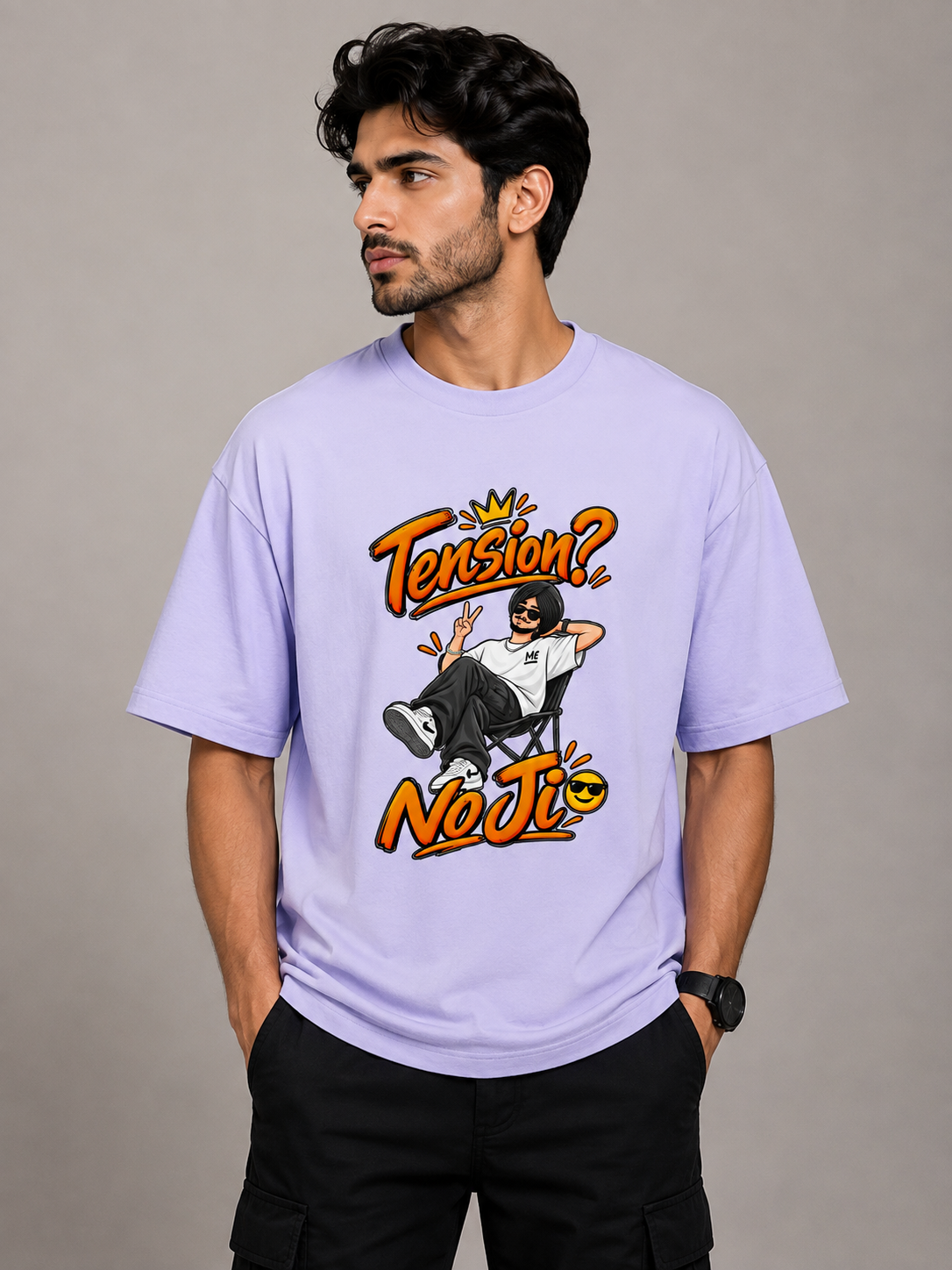 Unisex Oversized Standard T-Shirt - Tension? No Ji